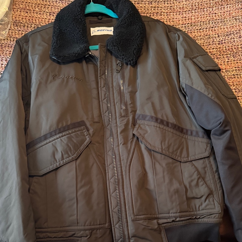 Boeing Men's military green and black Bomber Jacket